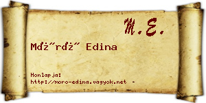 Móró Edina névjegykártya
