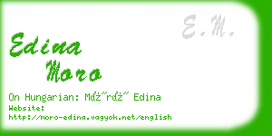 edina moro business card